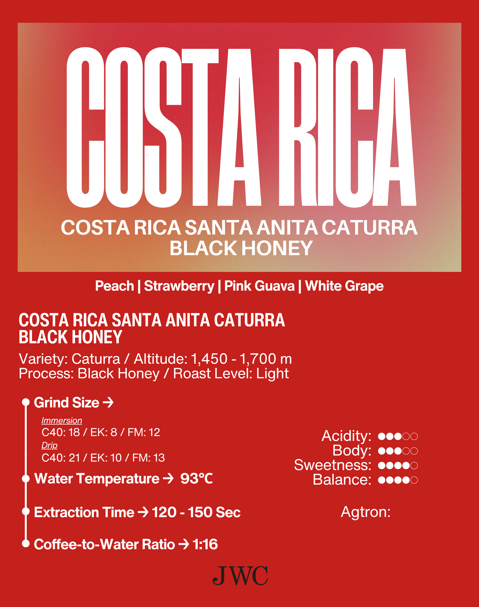 Costa Rica Mirazu Caturra Black Honey