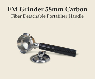 FM Grinder 58mm Carbon Fiber Detachable Portafilter Handle
