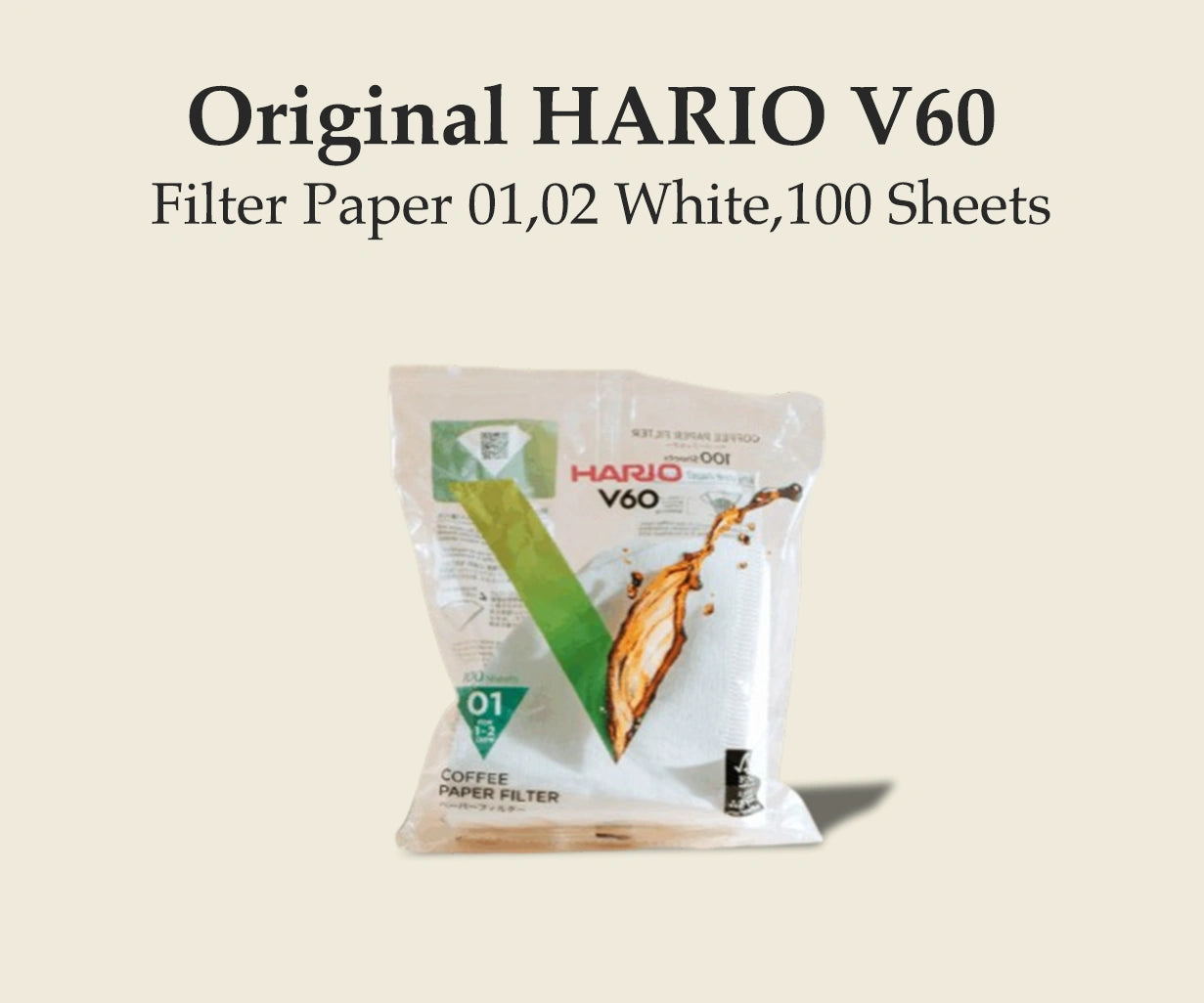 Original HARIO V60 Filter Paper (100 Sheets)
