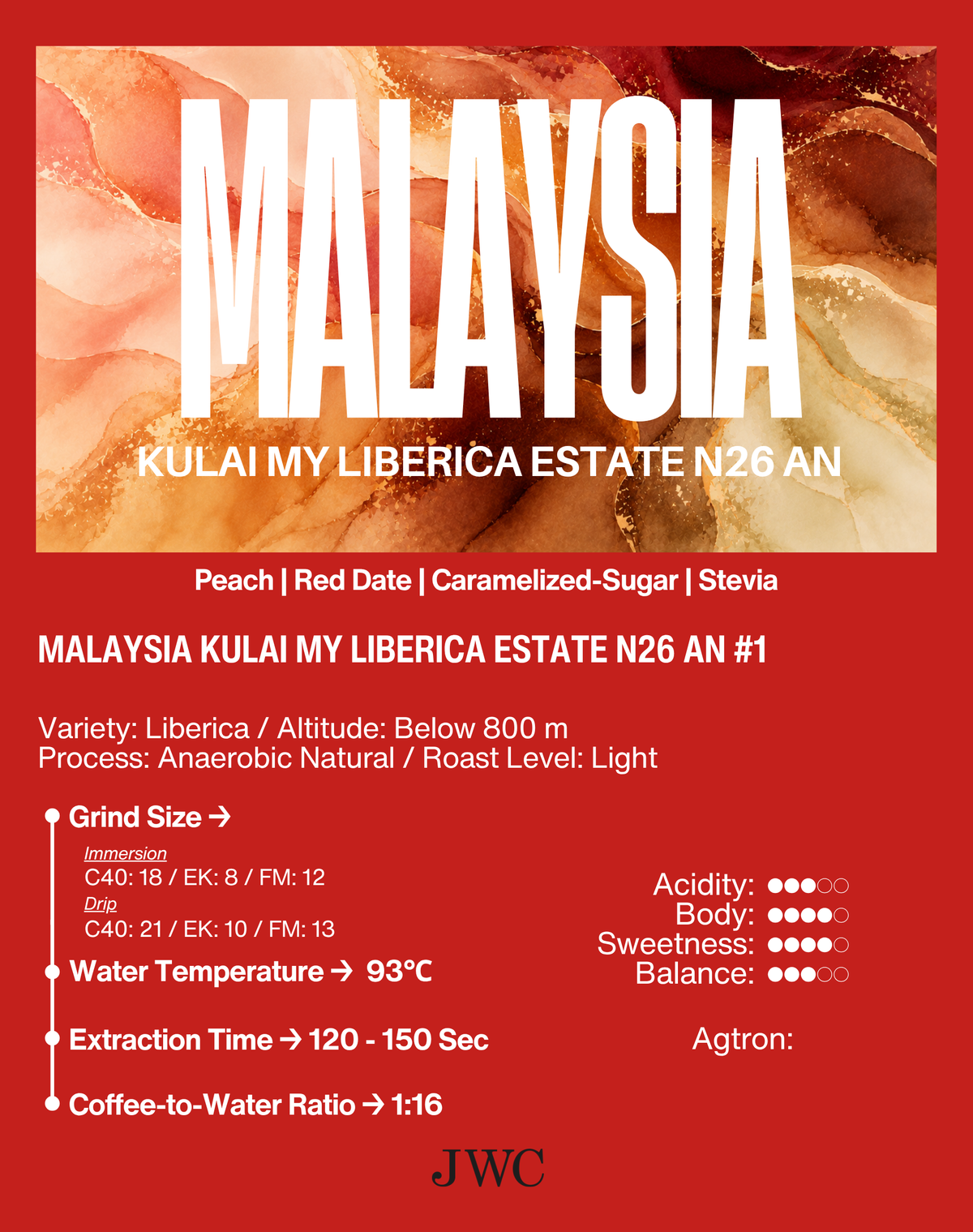 Malaysia Kulai My Liberica Estate N26 Anaerobic Natural