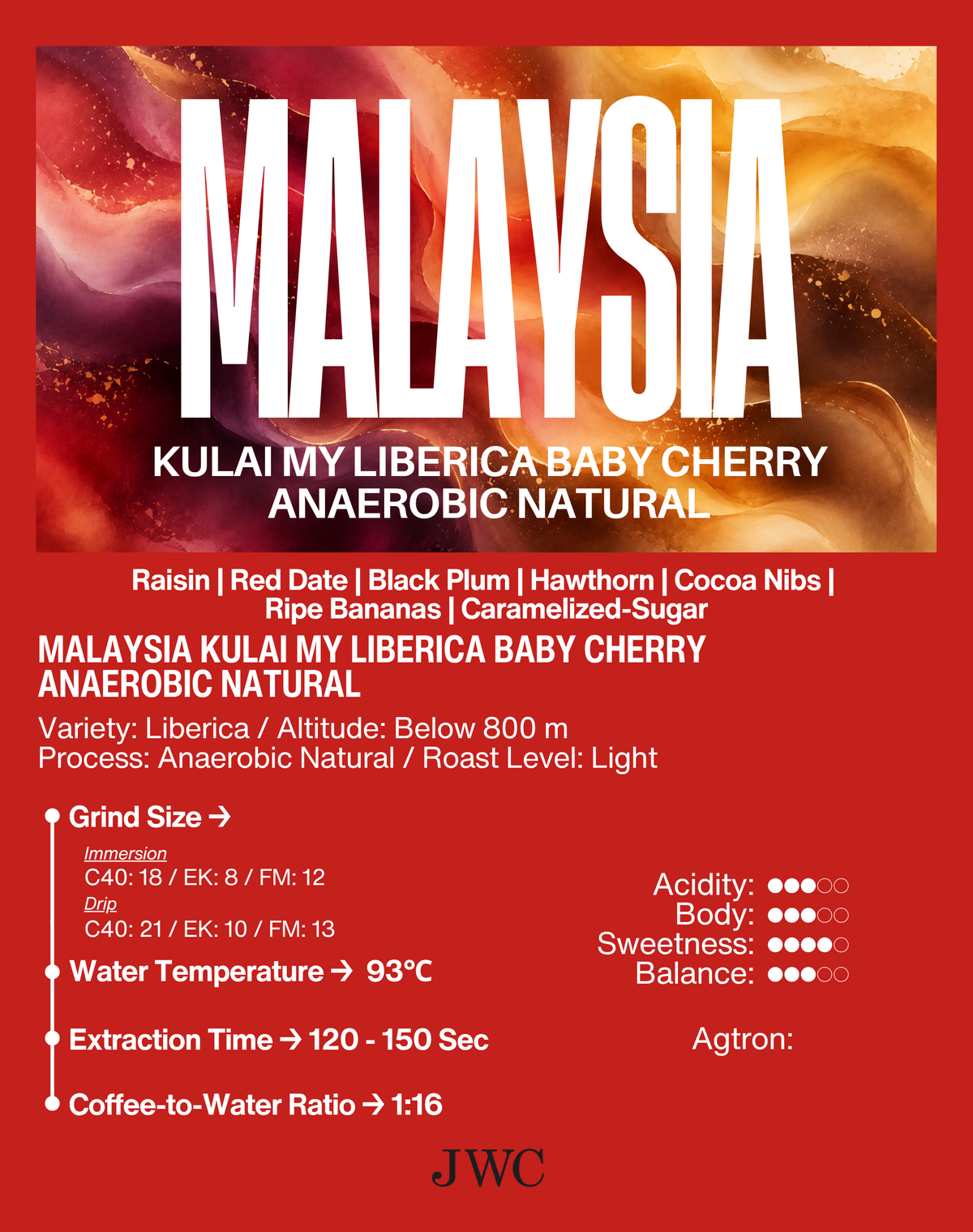 Malaysia Kulai My Liberica Estate Baby Cherry Anaerobic Natural