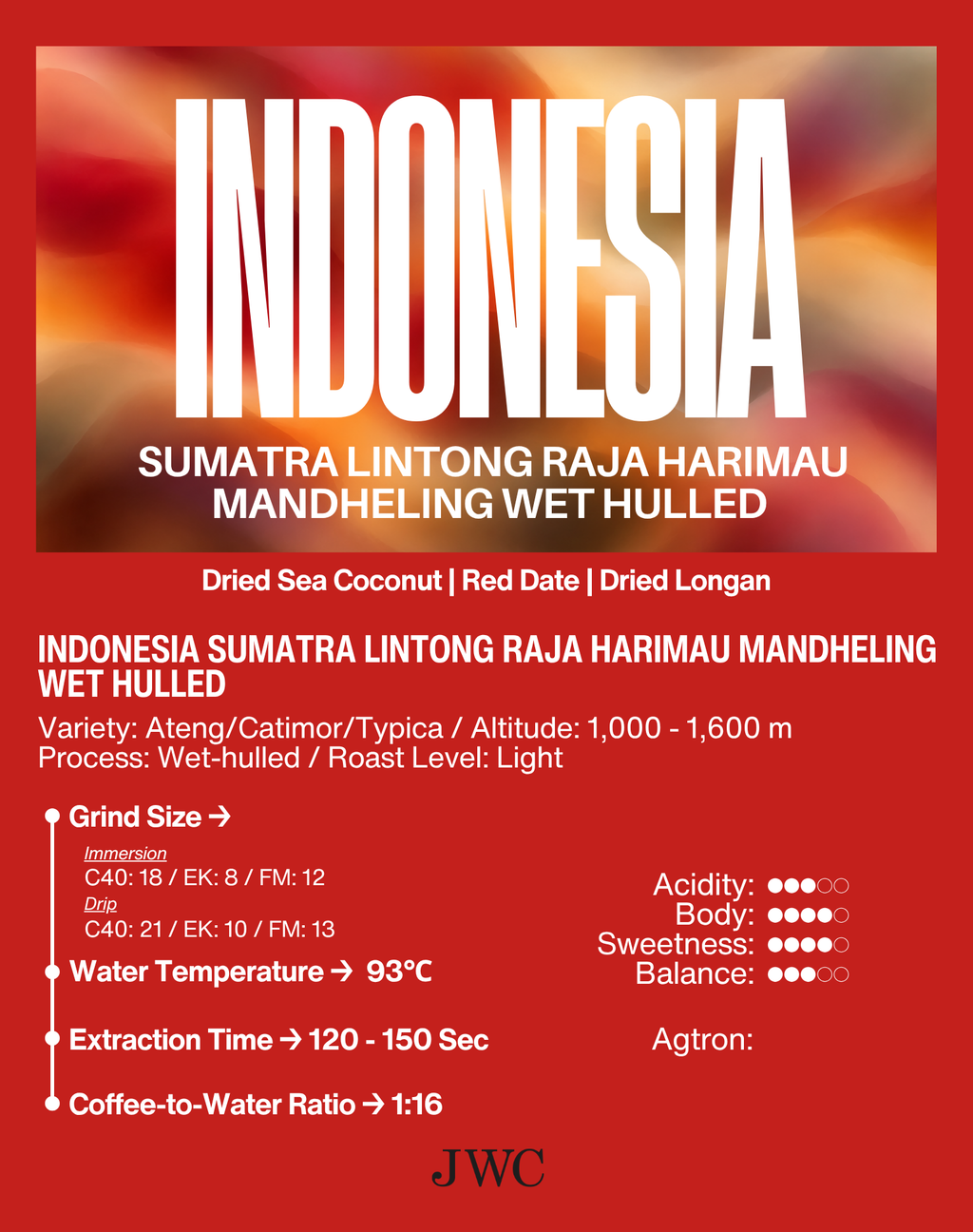 Indonesia Sumatra Lintong Raja Harimau Mandheling Wet Hulled